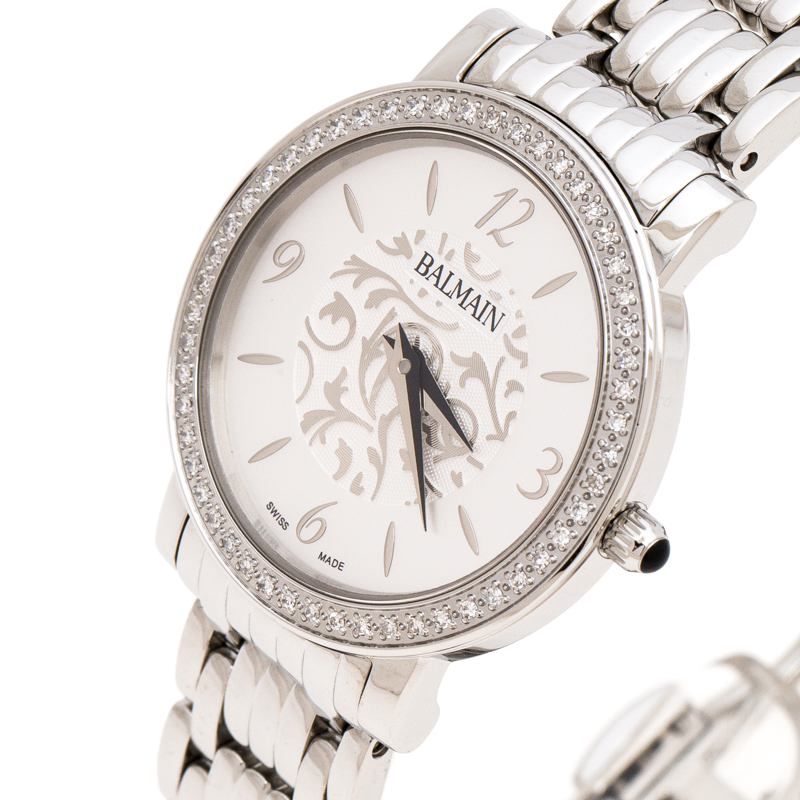 

Balmain Silver Stainless Steel Diamonds B1695 Women's Wristwatch