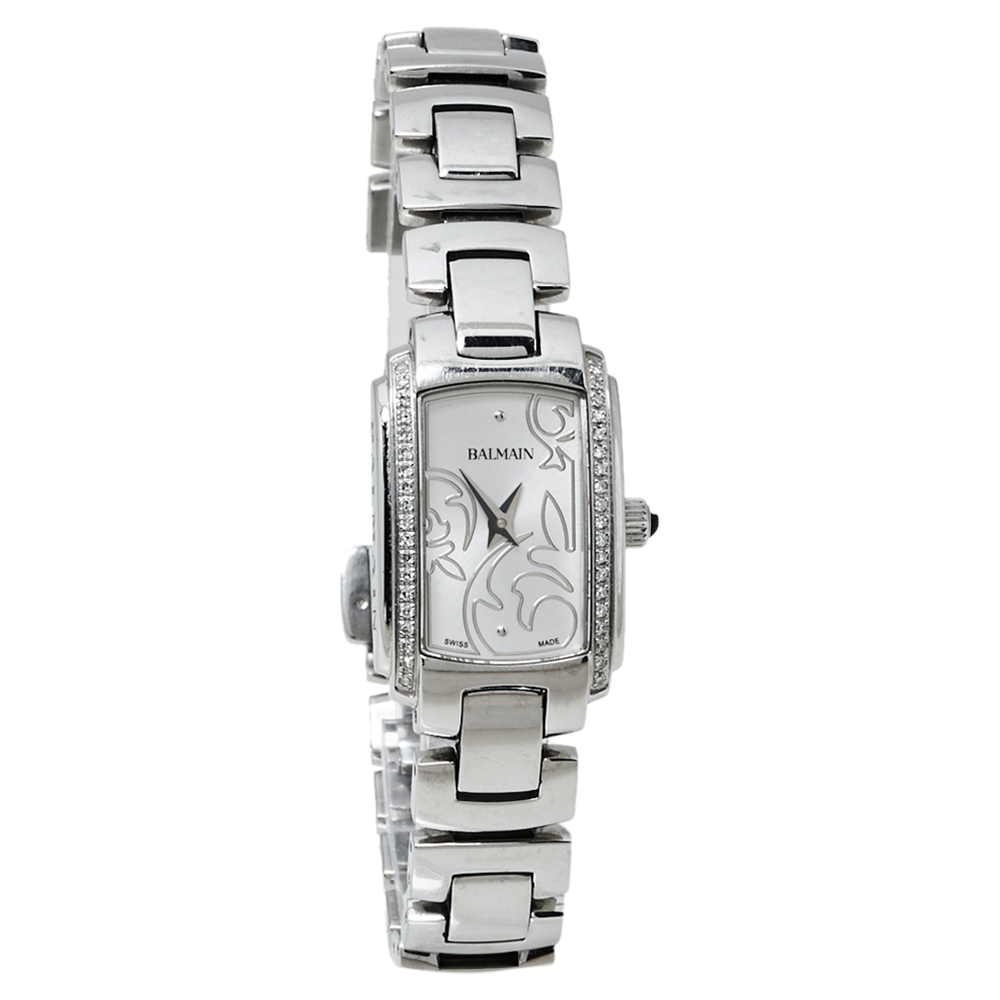 Balmain Pierre White Stainless Steel Diamonds 3655 Women's Wristwatch 19 X 27 Mm | ModeSens