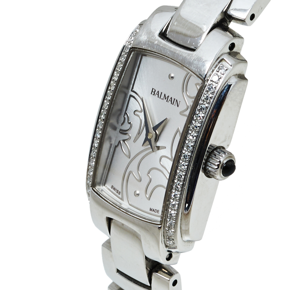 

Pierre Balmain White Stainless Steel Diamonds