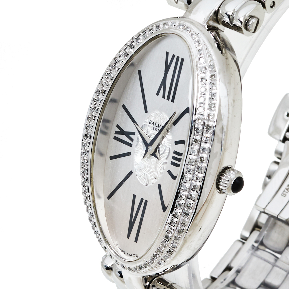 

Balmain Silver Stainless Steel Diamonds Ovation Mini Women's Wristwatch