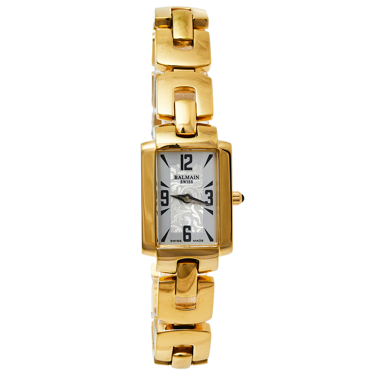 Pre Owned Balmain Silver Yellow Gold Plated Stainless Steel Balmya 2083 Women's Wristwatch 18.50 mm