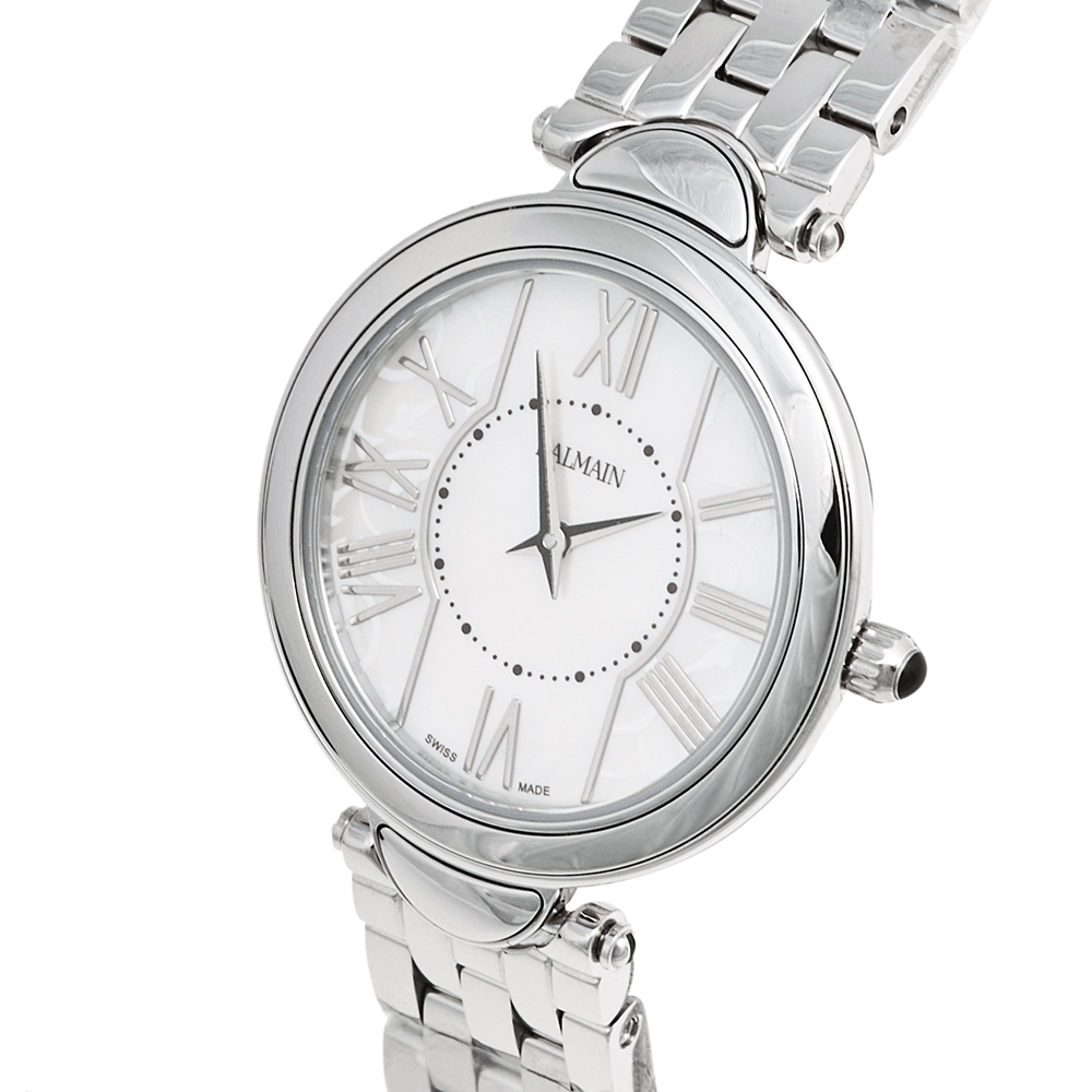 

Balmain White Mother of Pearl Stainless Steel Haute Elegance B8071.33.83 Women's Wristwatch, Silver
