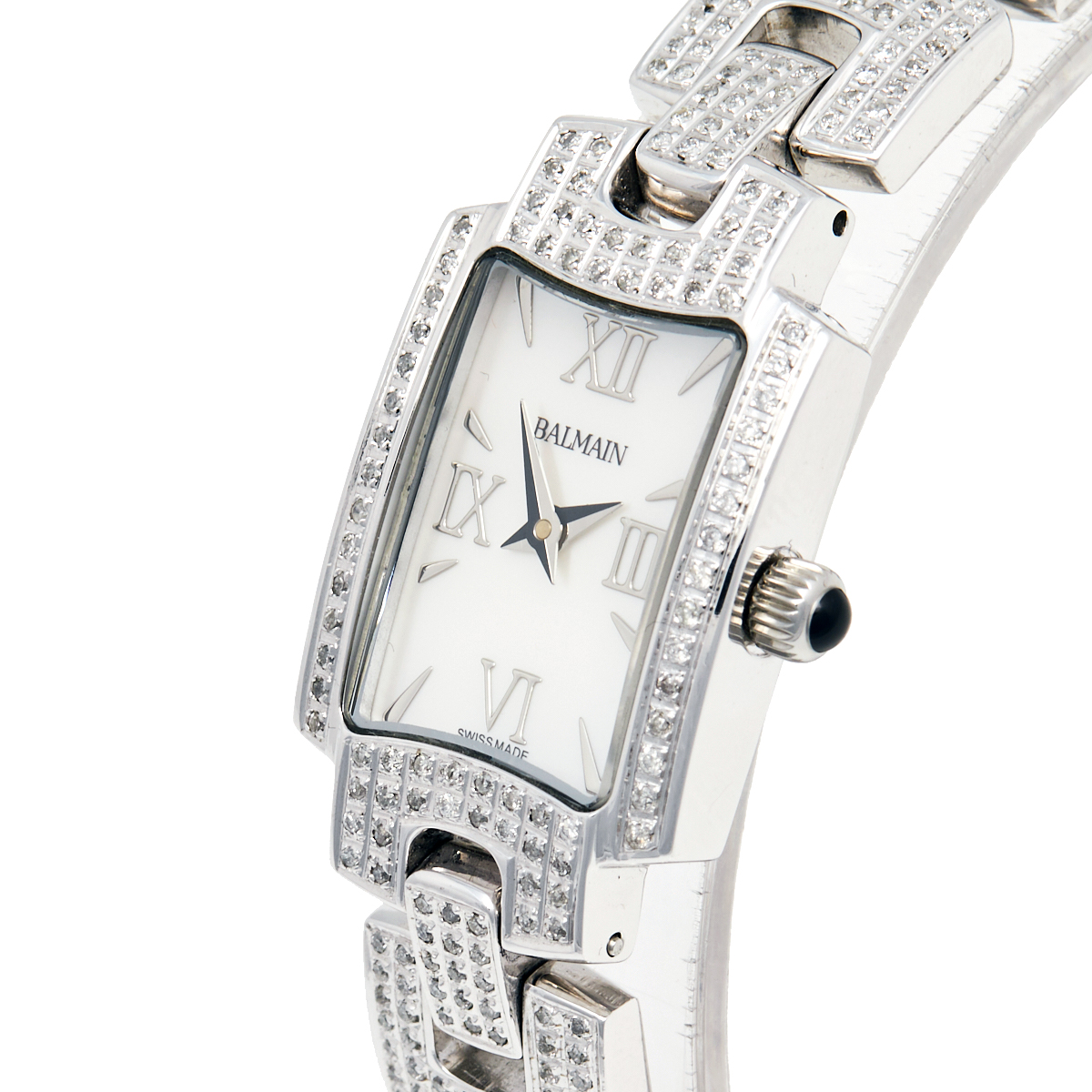 

Balmain Mother Of Pearl Diamonds Stainless Steel Balmya B4011.33.82 Women's Wristwatch, Silver