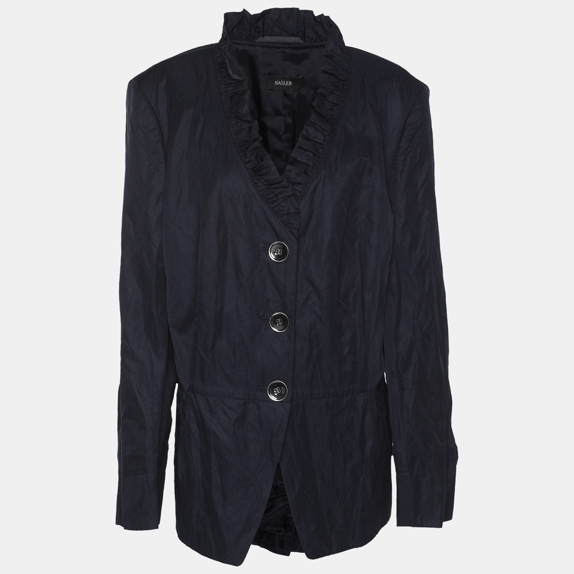 

Basler Navy Blue Nylon Fabric Blazer XXL