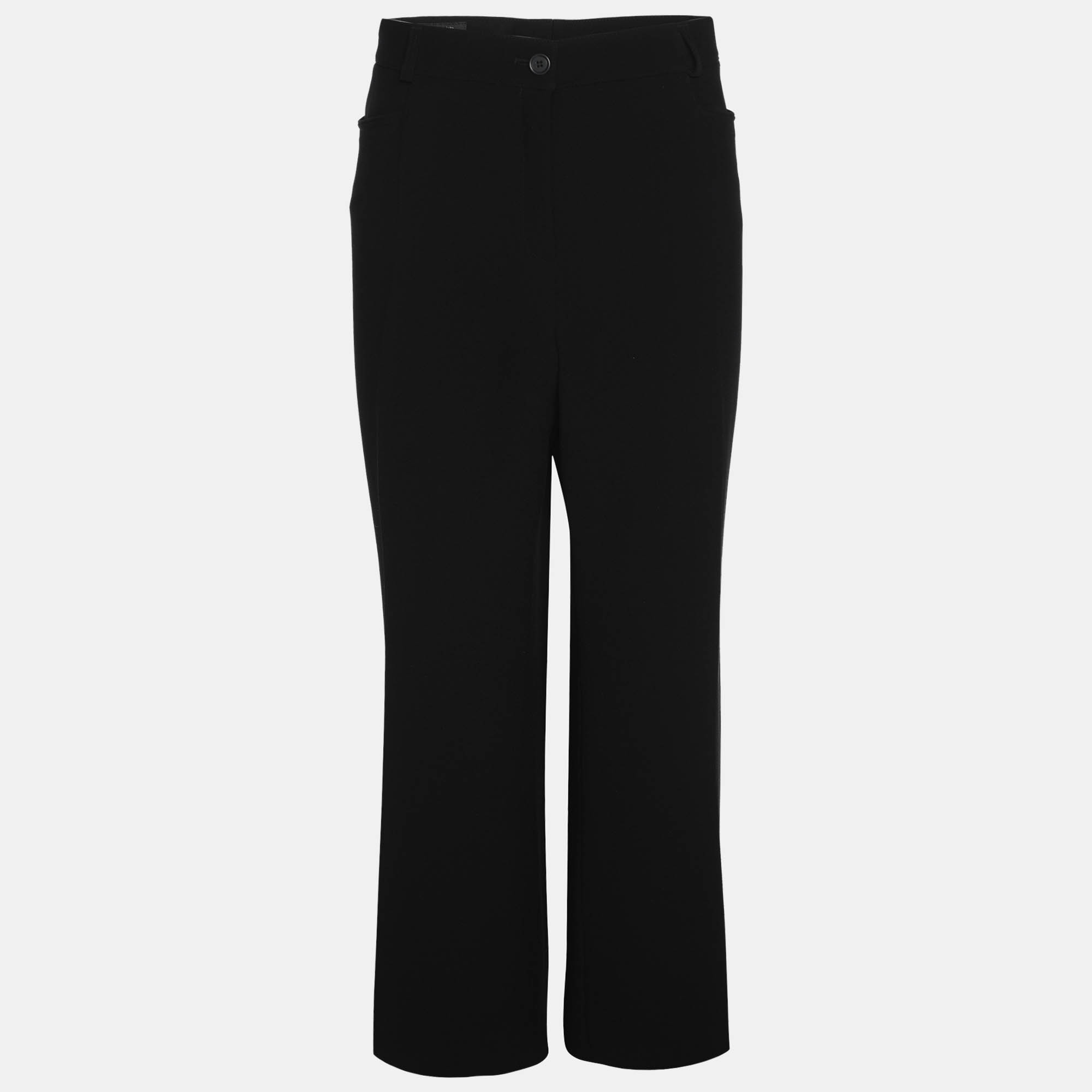

Basler Black Crepe Bootcut Jenny Wide Leg Trousers XXL