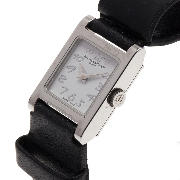 

Baume & Mercier White Stainless Steel Vice Versa Women's Wristwatch, Black