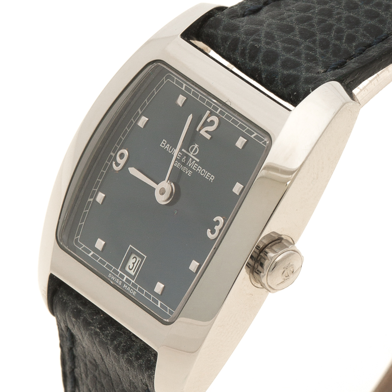 

Baume & Mercier Black Stainless Steel Leather Women's Wristwatch