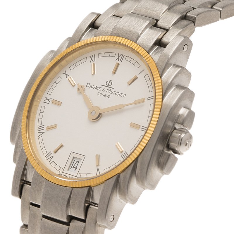 

Baume & Mercier White Stainless Steel Diamond Riviera Women's Wristwatch