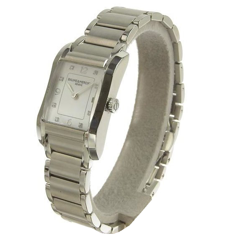 

Baume & Mercier MOP Diamond Stainless Steel Quartz Women's Wristwatch, Silver