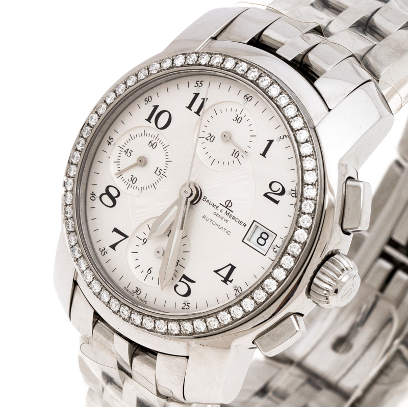 

Baume & Mercier White Stainless Steel Diamond Capeland MV045216 Women's Wristwatch
