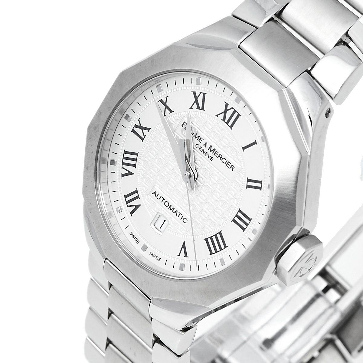 

Baume & Mercier Silver Stainless Steel Riviera M0A08782 Women's Wristwatch