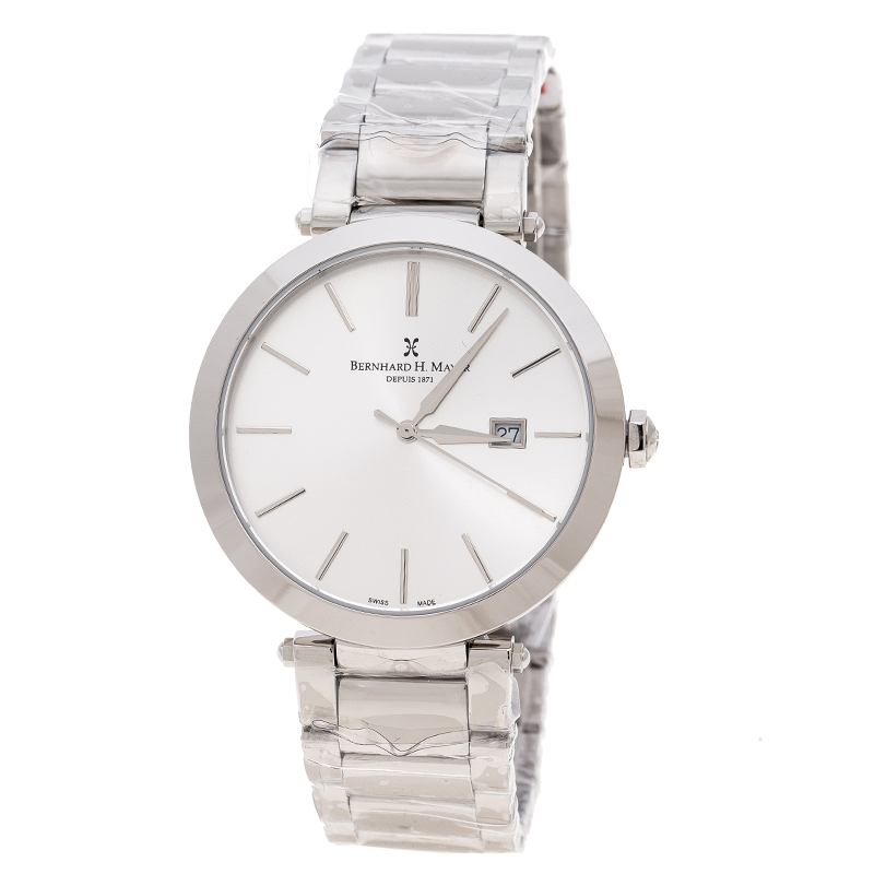Pre Owned Bernhard H. Mayer Silver Stainless Steel Aurora Women's Wristwatch 40 mm