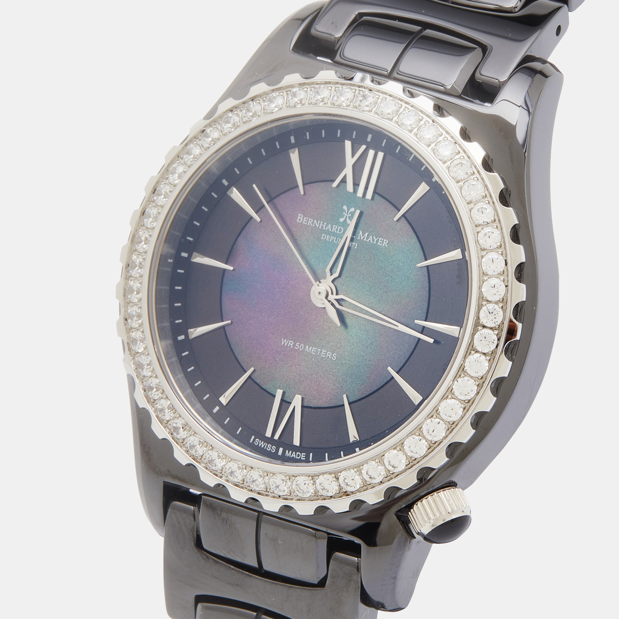 

Bernhard H. Mayer Black Mother of Pearl Ceramic La Vida BH17P/CW Women's Wristwatch