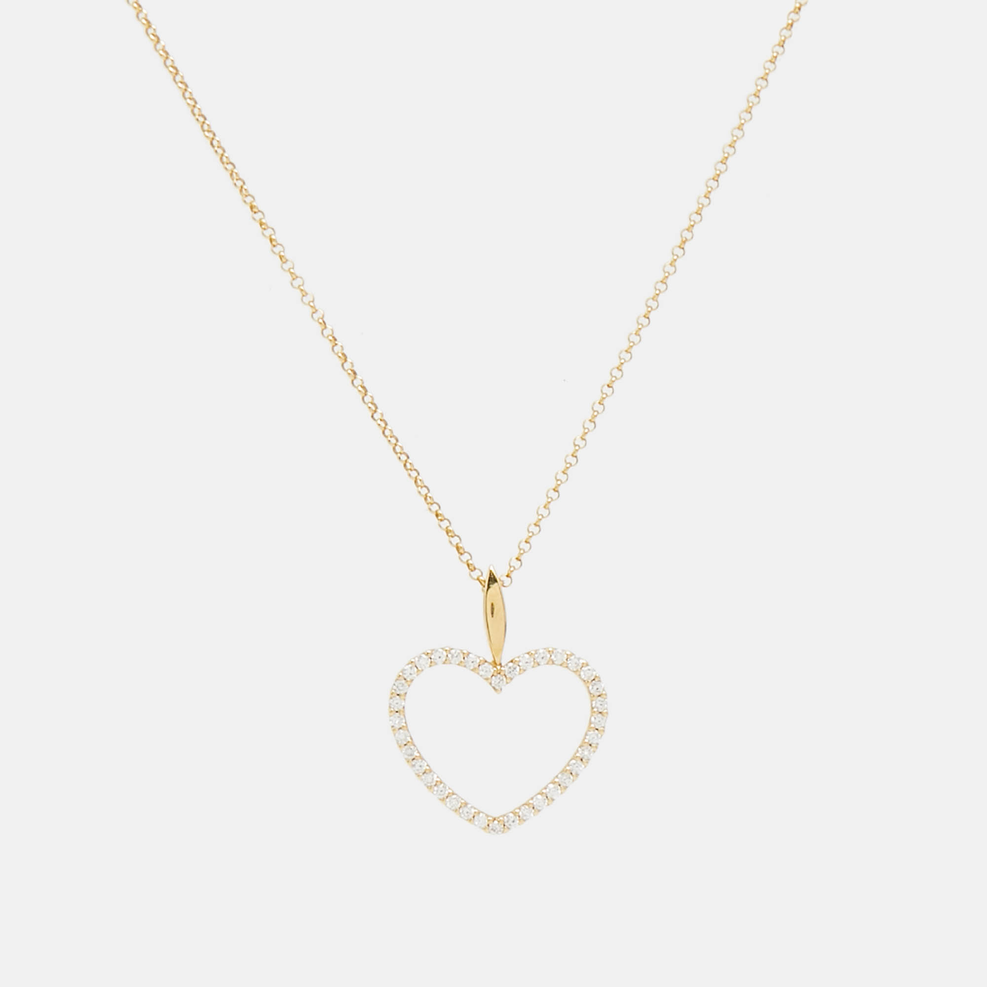 

Bernhard H. Mayer Adonia Diamond 18k Yellow Gold Heart Pendant Necklace