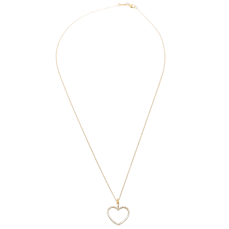 

Bernhard H. Mayer Adonia Diamond 18k Yellow Gold Heart Pendant Necklace