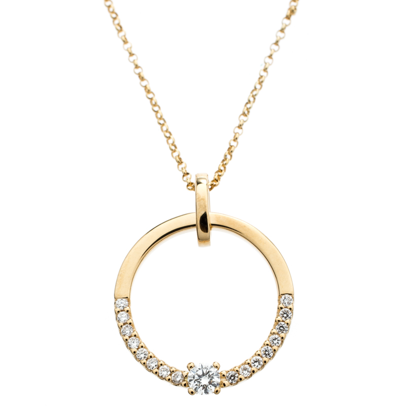 Bernhard H. Mayer Glimmer Diamond 18k Yellow Gold Pendant Necklace
