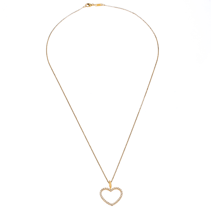 

Bernhard H. Mayer Adonia Diamond 18k Yellow Gold Heart Pendant Necklace