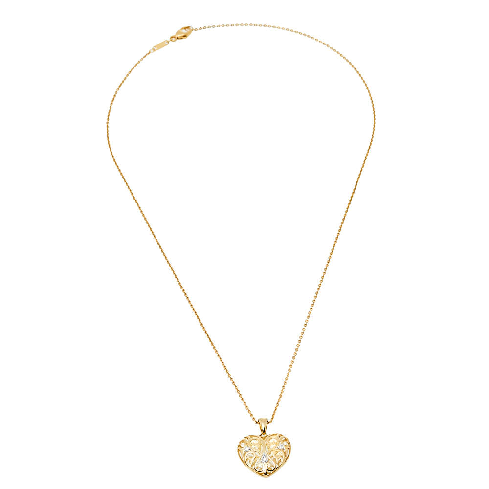 

Bernhard H. Mayer Clara Diamond 18K Yellow Gold Heart Pendant