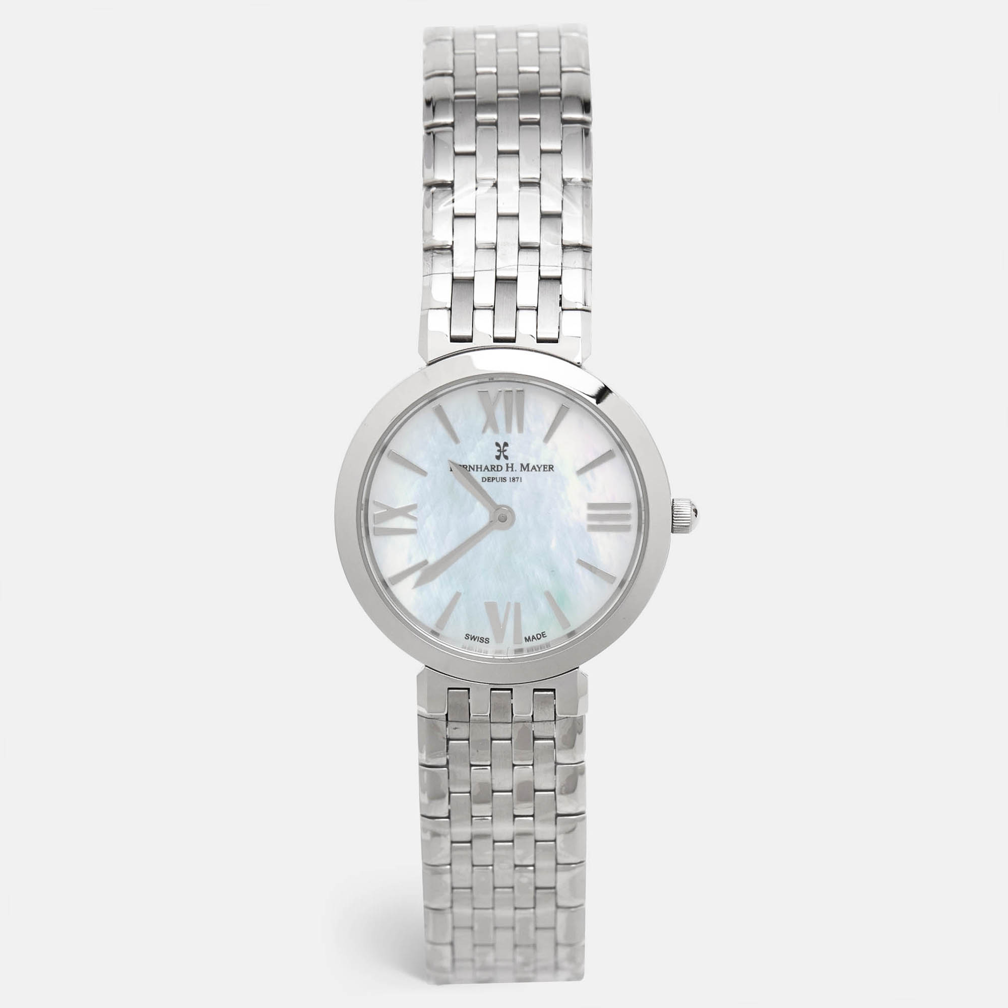 

Bernhard H. Mayer Mother Of Pearl Stainless Steel Thalia, Silver