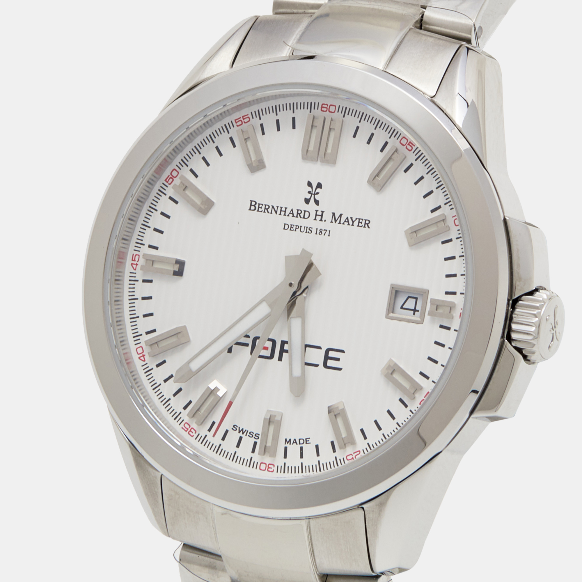 

Bernhard H. Mayer White Stainless Steel Force Quantum, Silver