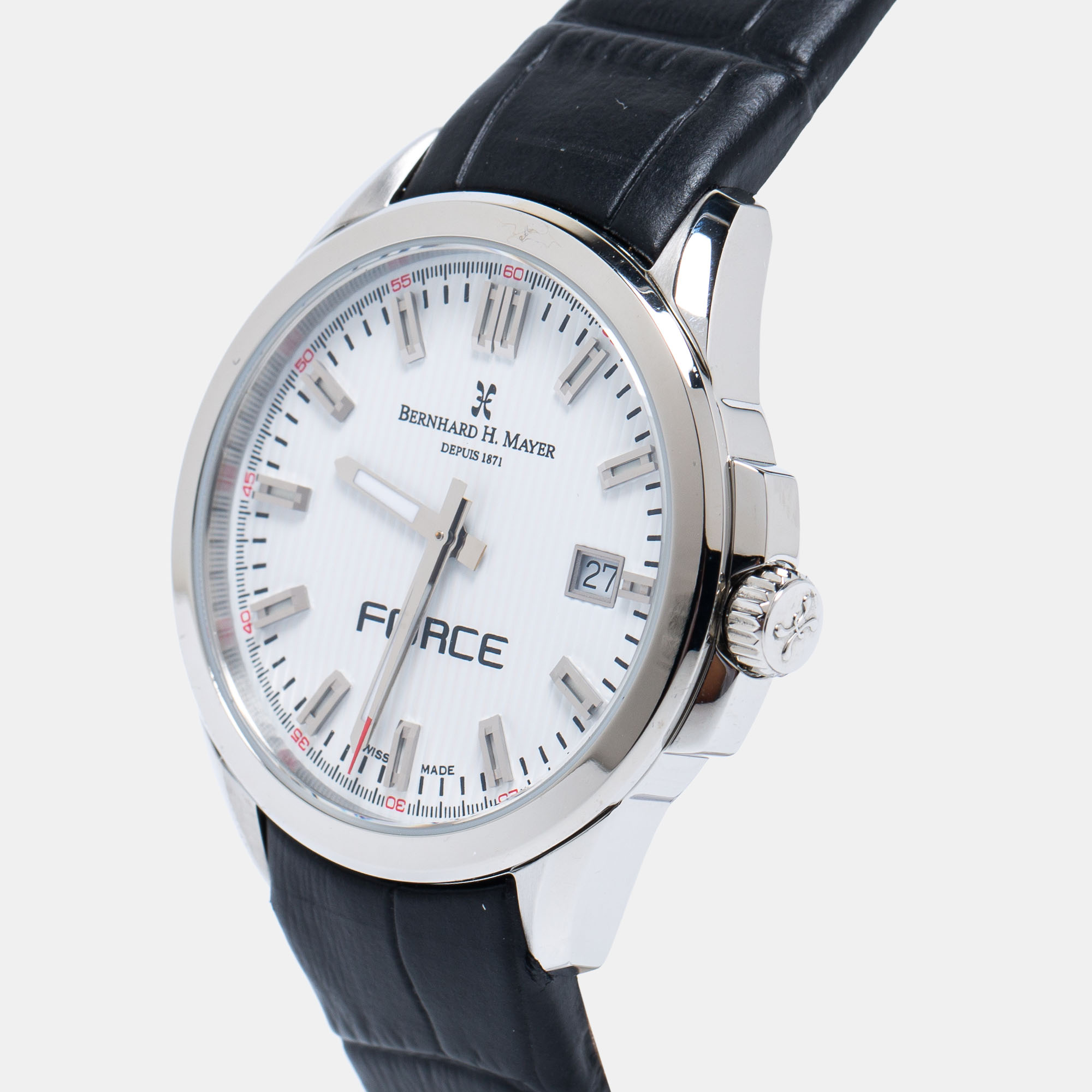 

Bernhard H. Mayer White Stainless Steel Leather Force Quantum