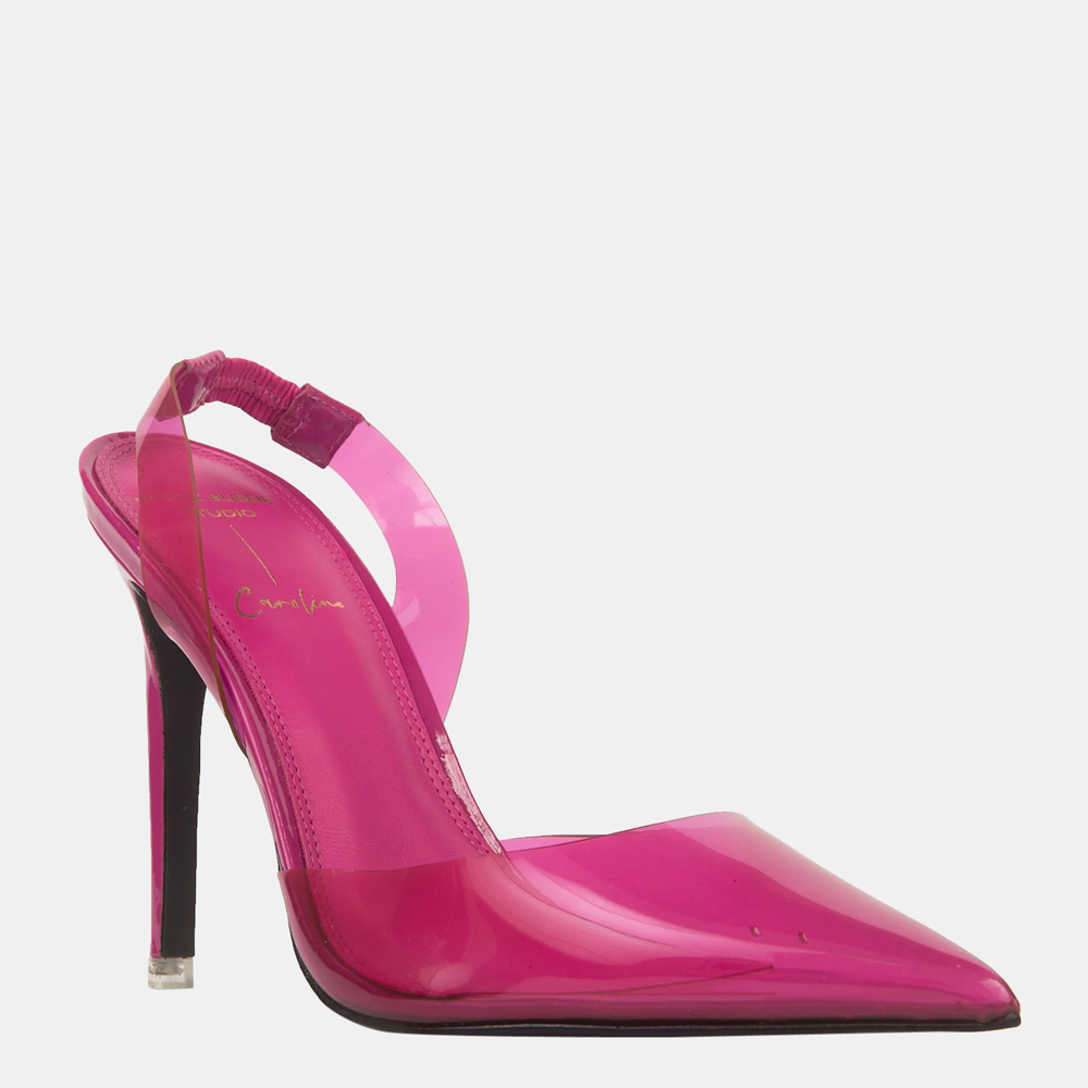 

Black Suede Studio x Caroline Stanbury Spring Crocus Patent Leather / PVC Raina Pumps Size, Pink