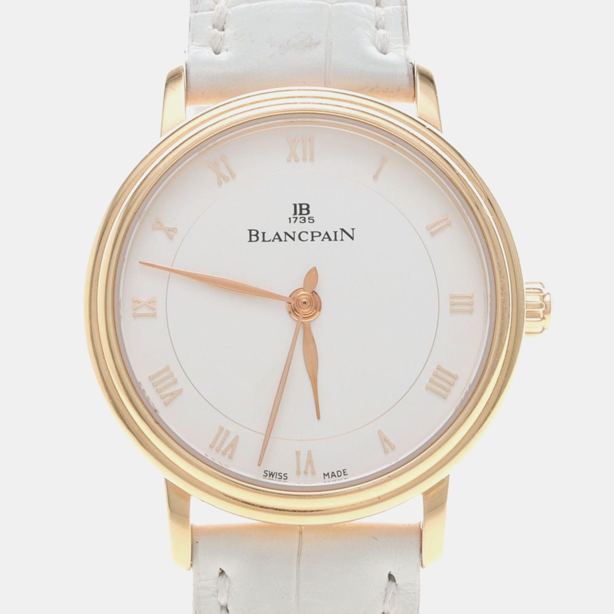 

Blancpain Villeret 6102-3642 Automatic Rose Gold Women's Wristwatch 29 mm, White