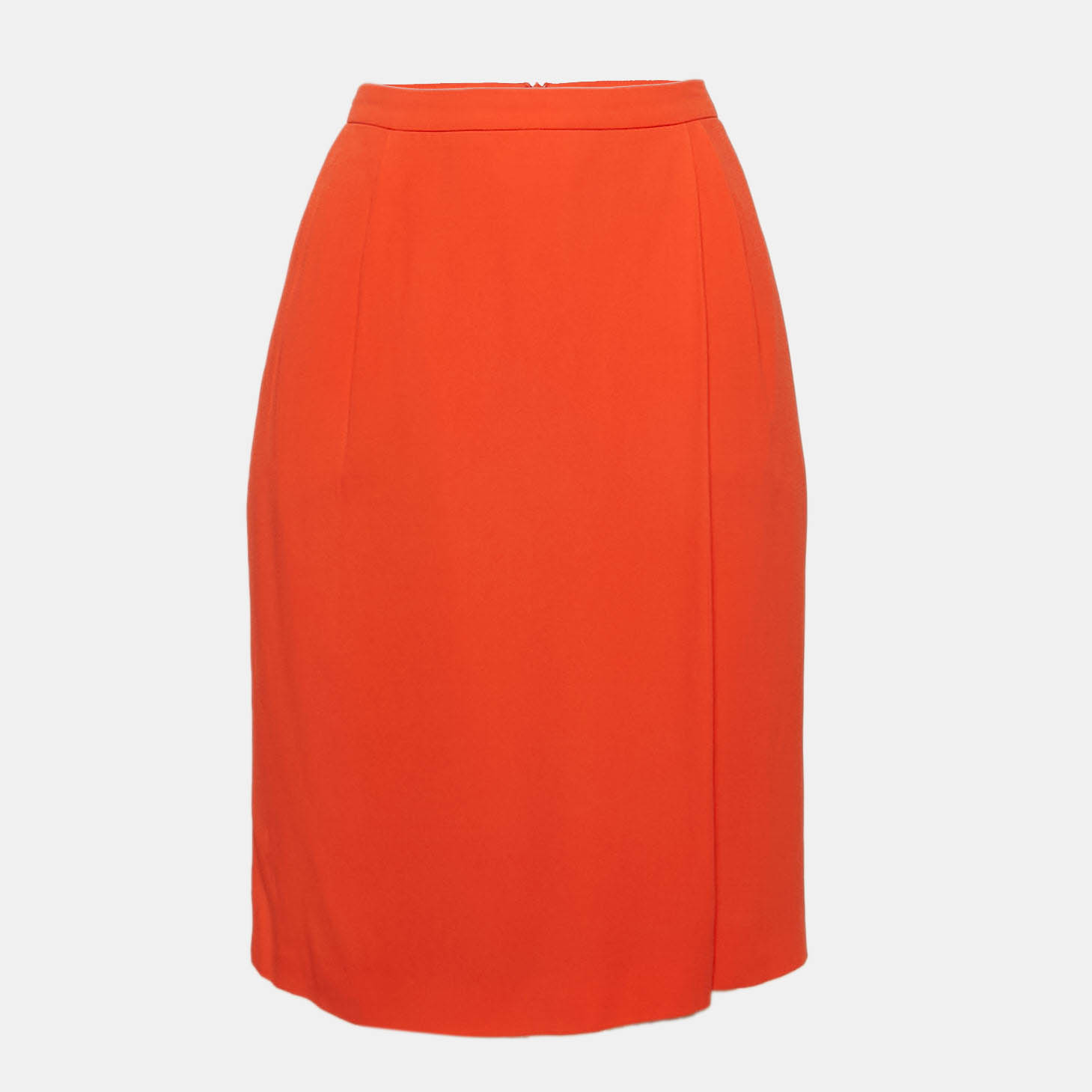 

Boss By Hugo Boss Orange Crepe Draped Knee Length Skirt S