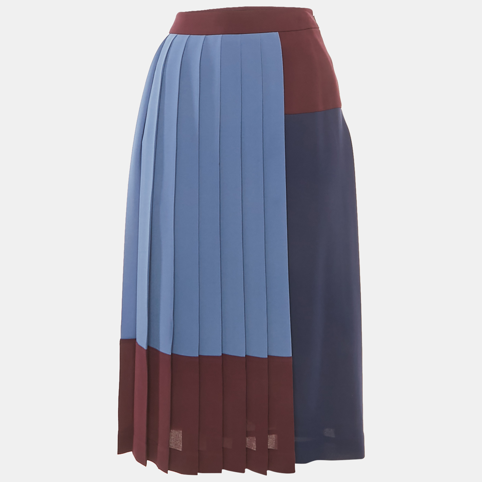 

Boss By Hugo Boss Blue Chiffon Pleated Midi Skirt S