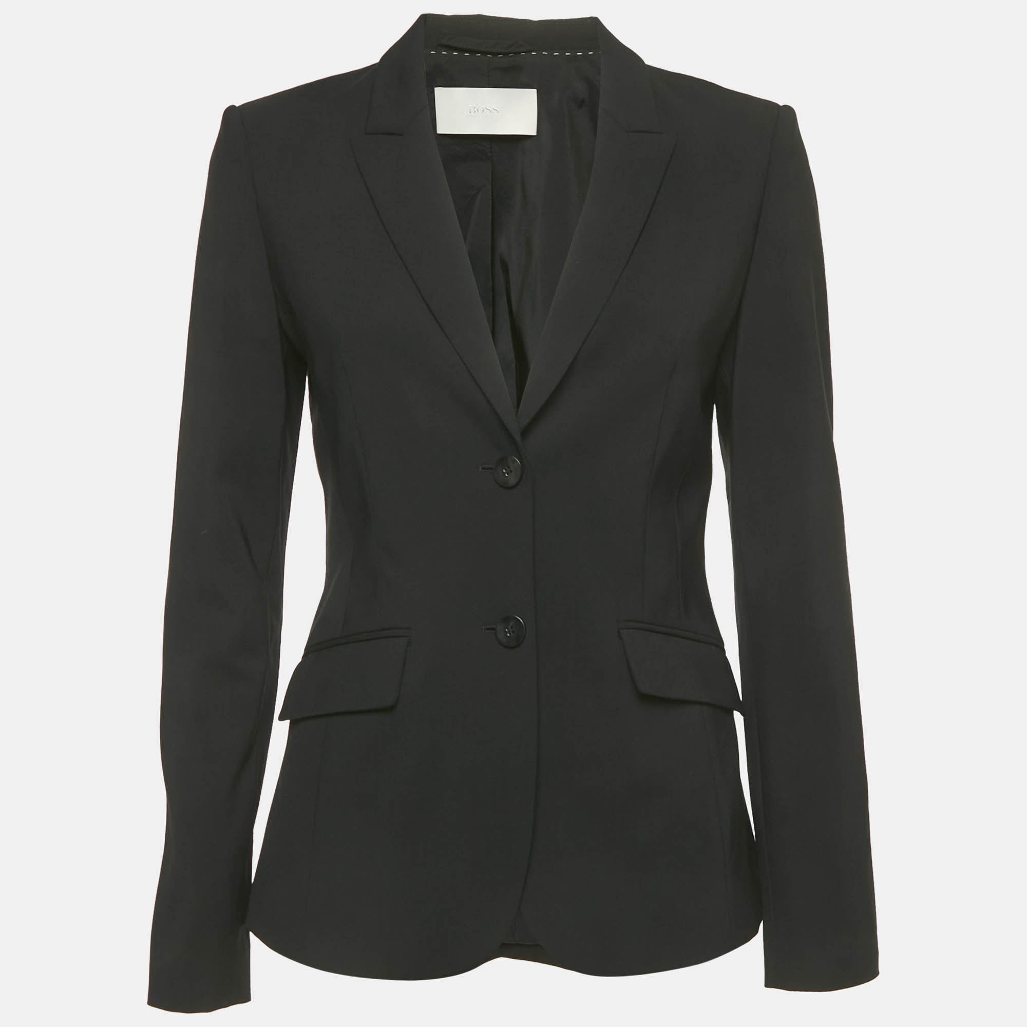 Pre-owned Boss By Hugo Boss Black Wool Julea Blazer S