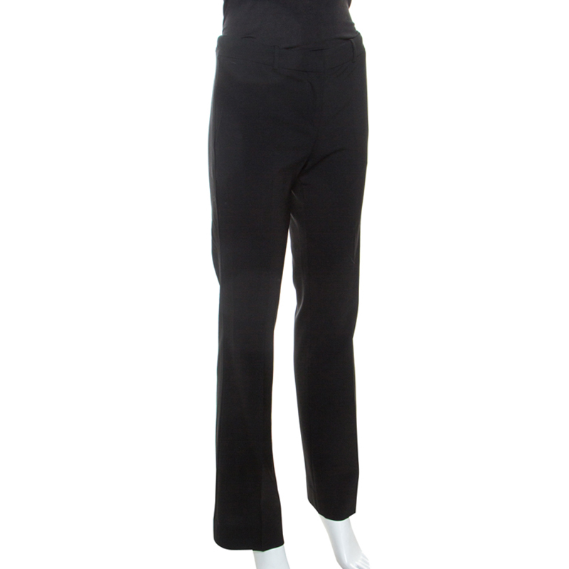 

Boss by Hugo Boss Black Stretch Wool High Waisted Flared Trousers