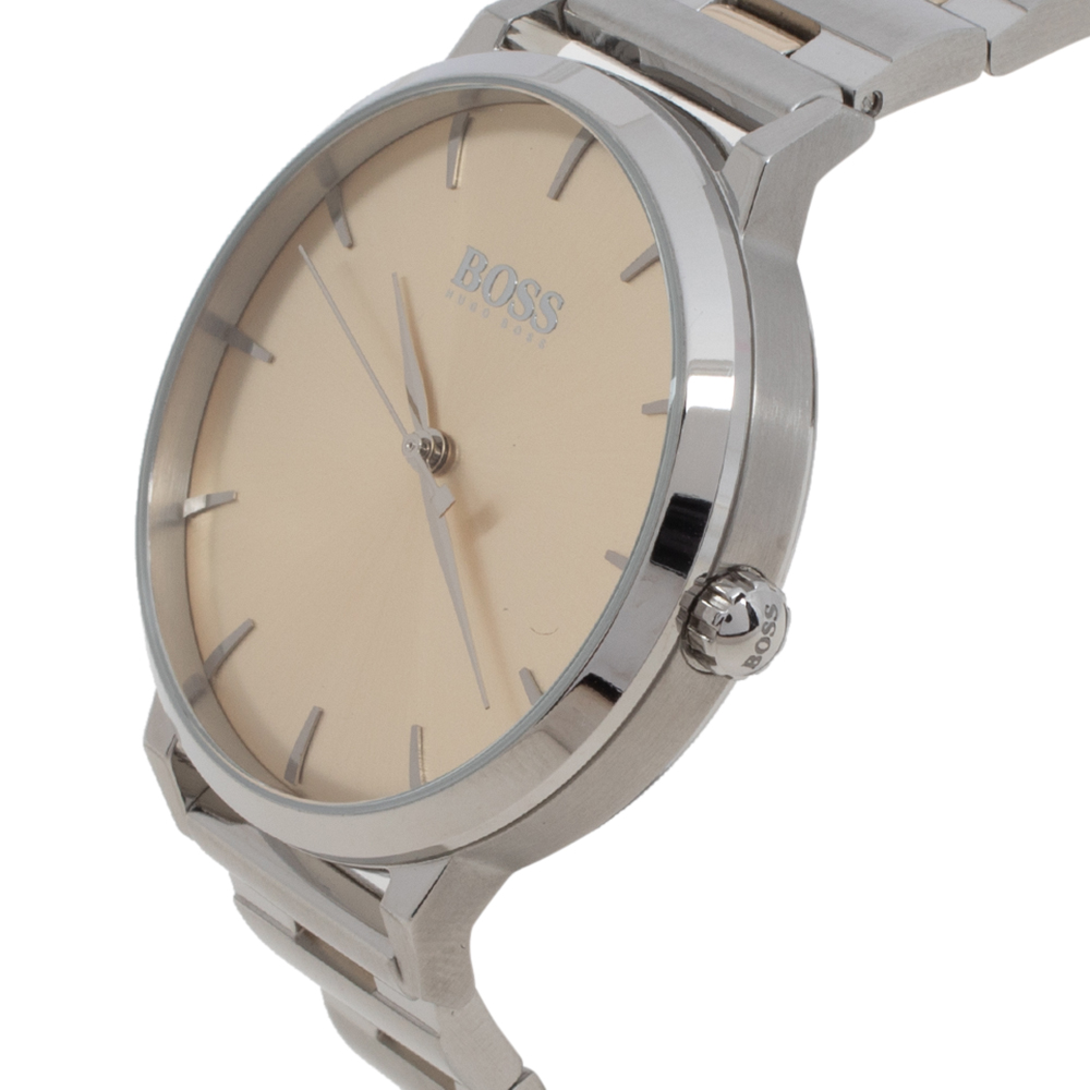 

Hugo Boss Yellow Two Tone Stainless Steel Classic HB.369.314.3349 Women's Wristwatch, Silver