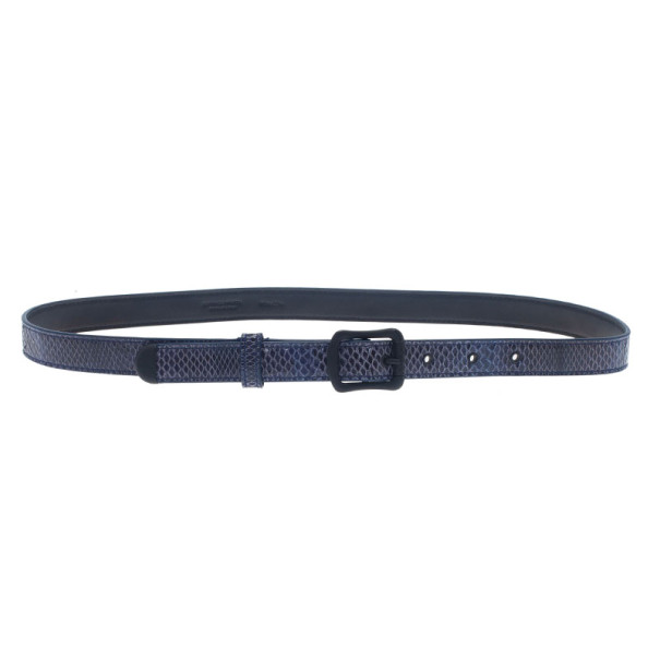 مملوكة مسبقًا Bottega Veneta Blue Watersnake Ayers Belt 80CM