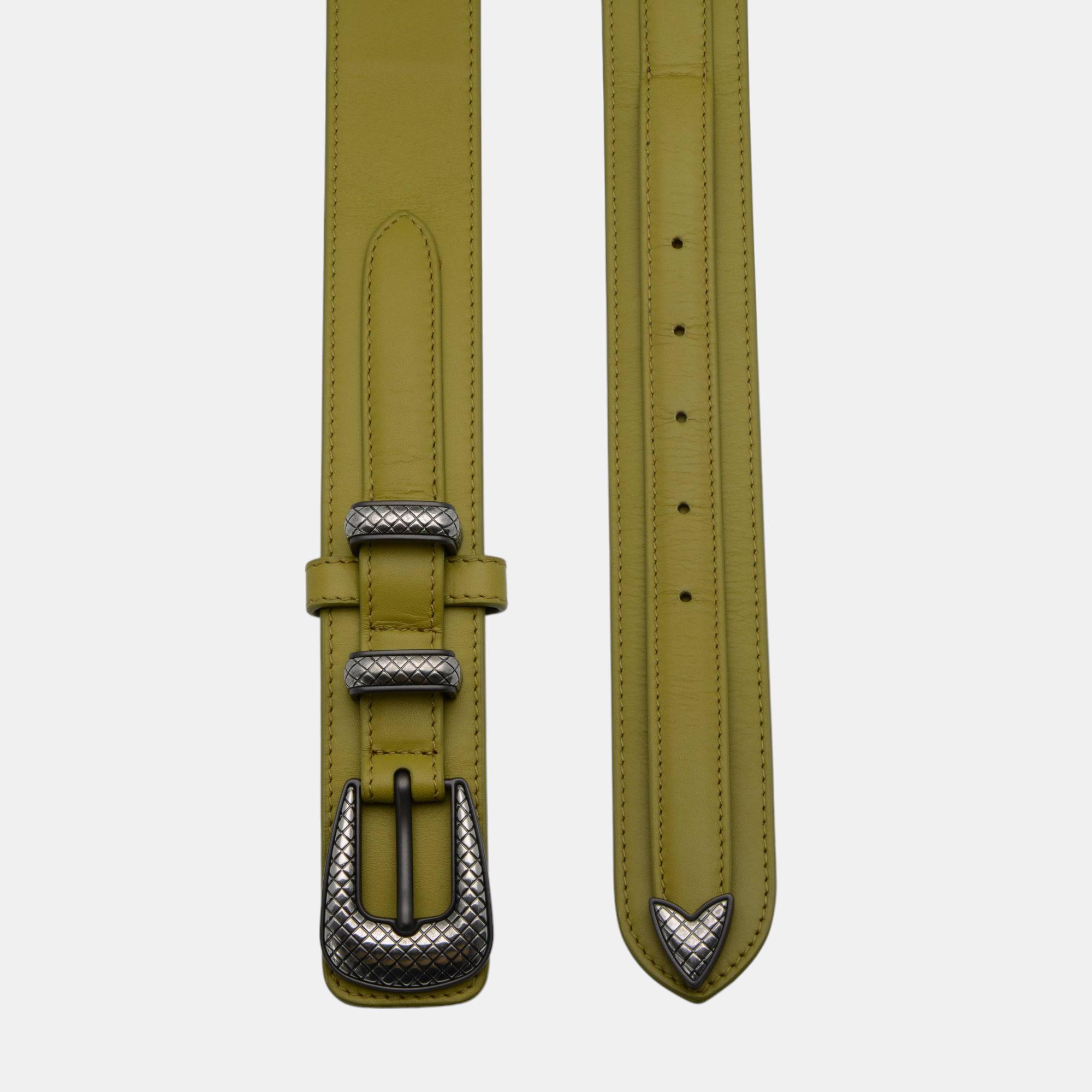 

Bottega Veneta Green Leather Belt