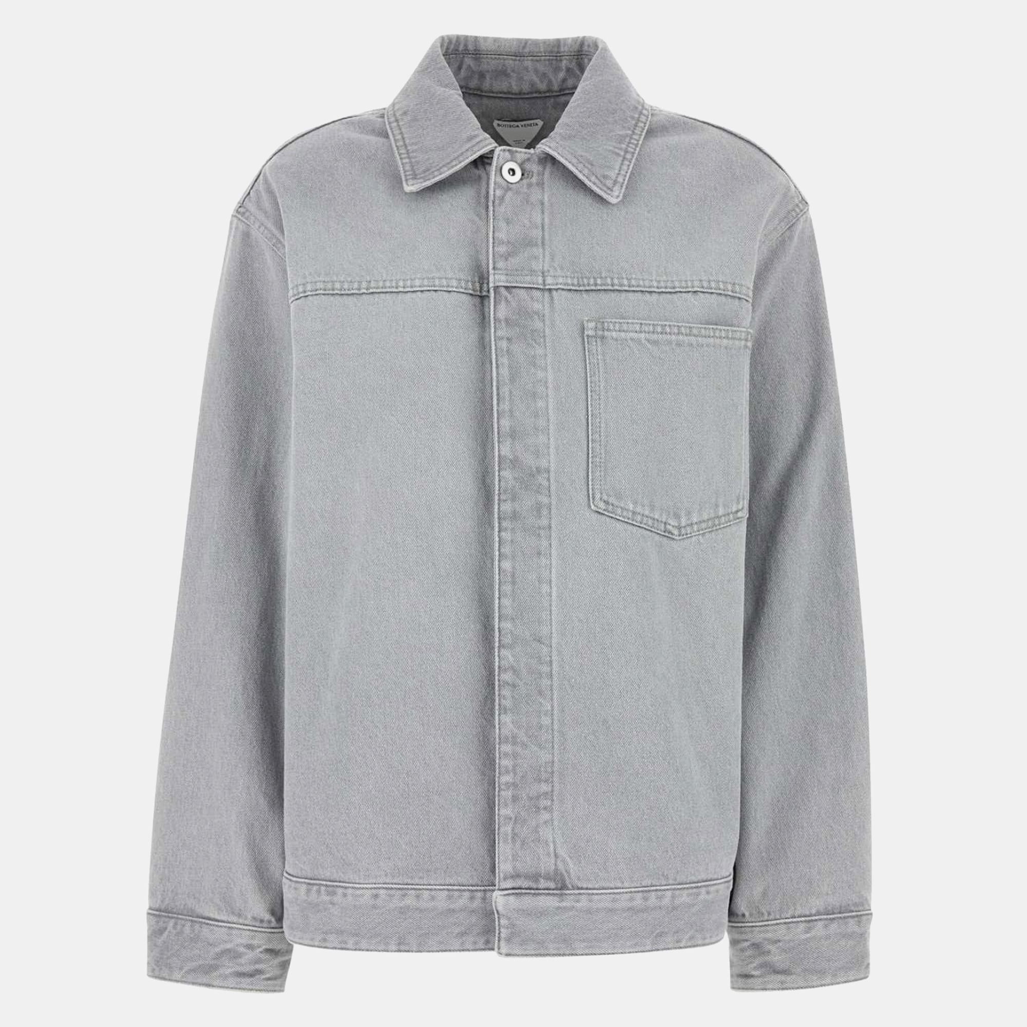 

Bottega Veneta Light Grey Washed Denim Jacket