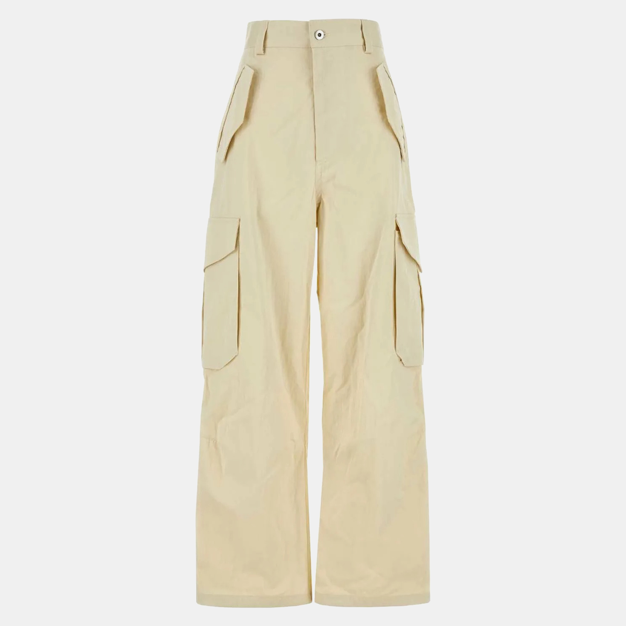 

Bottega Veneta Sand Cotton Blend Cargo Pant, Beige