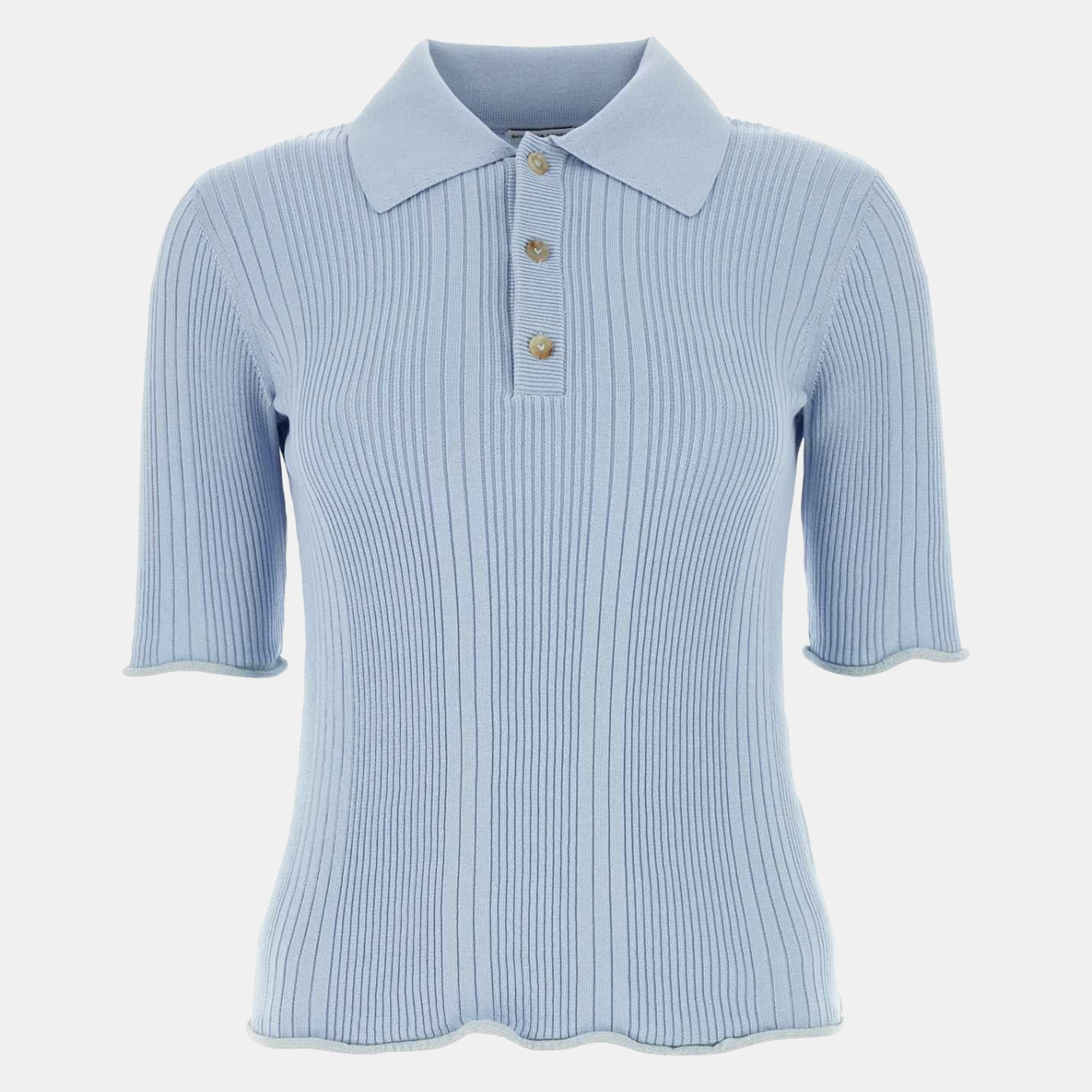 

Bottega Veneta Pastel Light-blue Cotton Polo Shirt