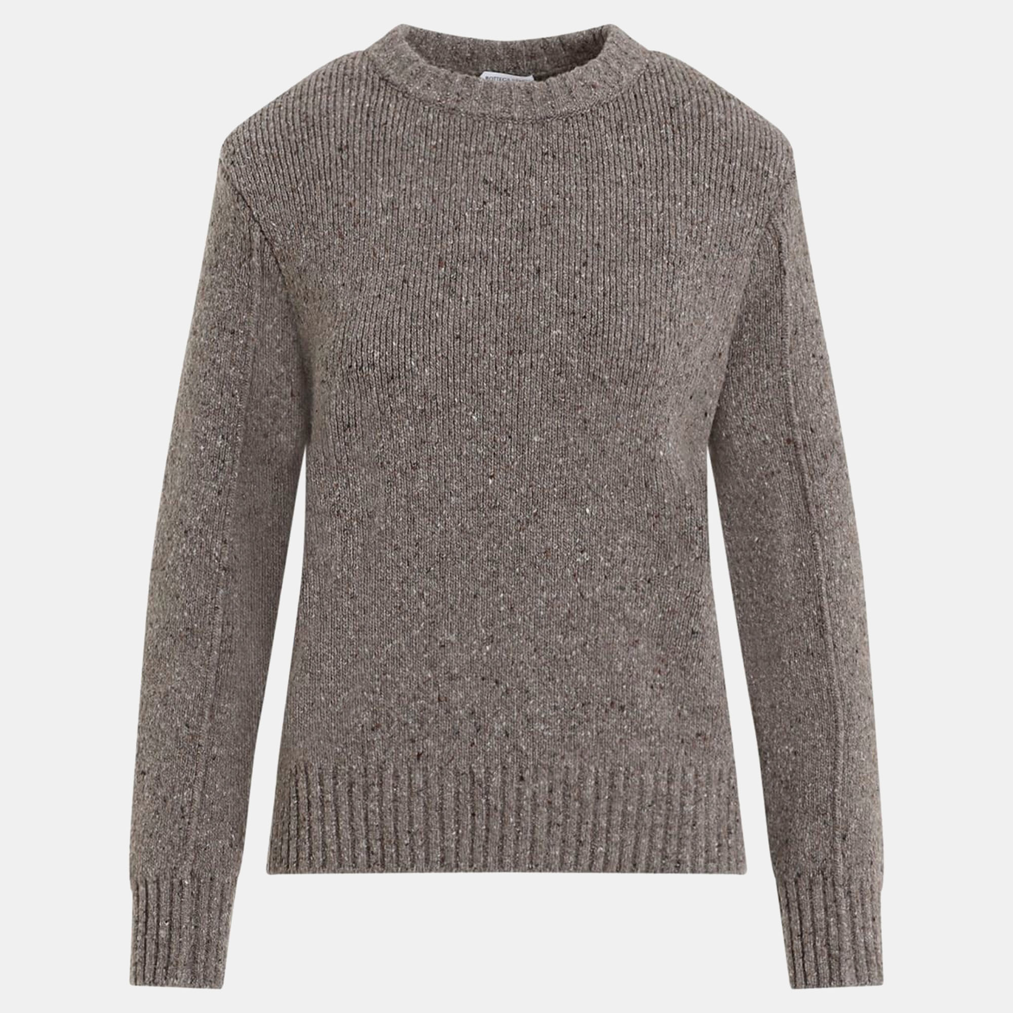 

Bottega Veneta Crew-neck Wool Sweater, Grey