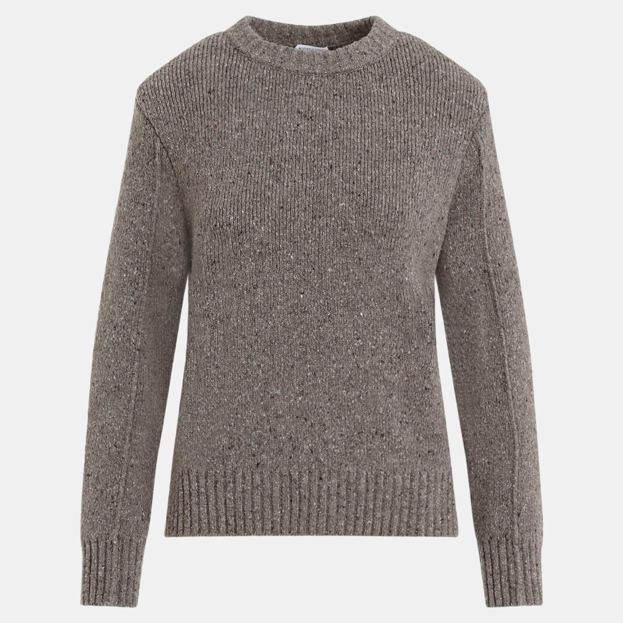 

Bottega Veneta Crew-neck Wool Sweater, Grey