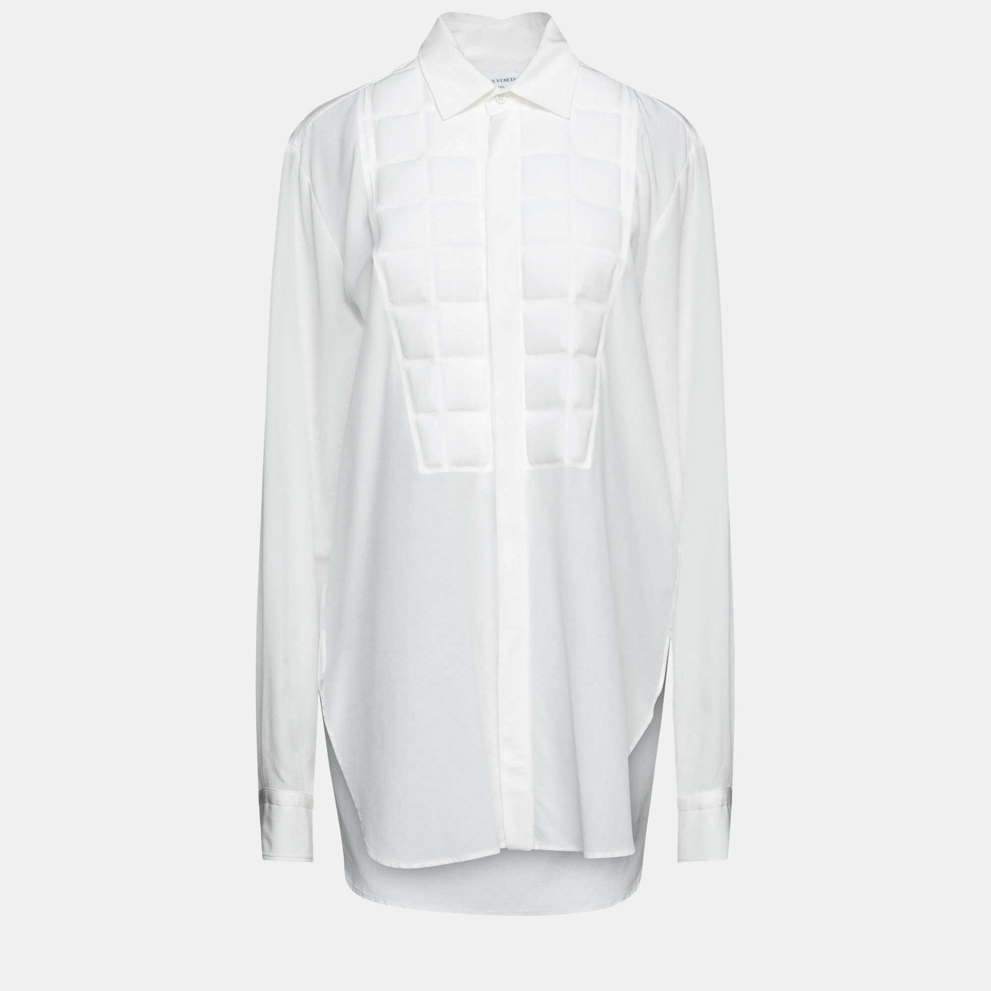 Pre-owned Bottega Veneta Silk Shirt 36 In White