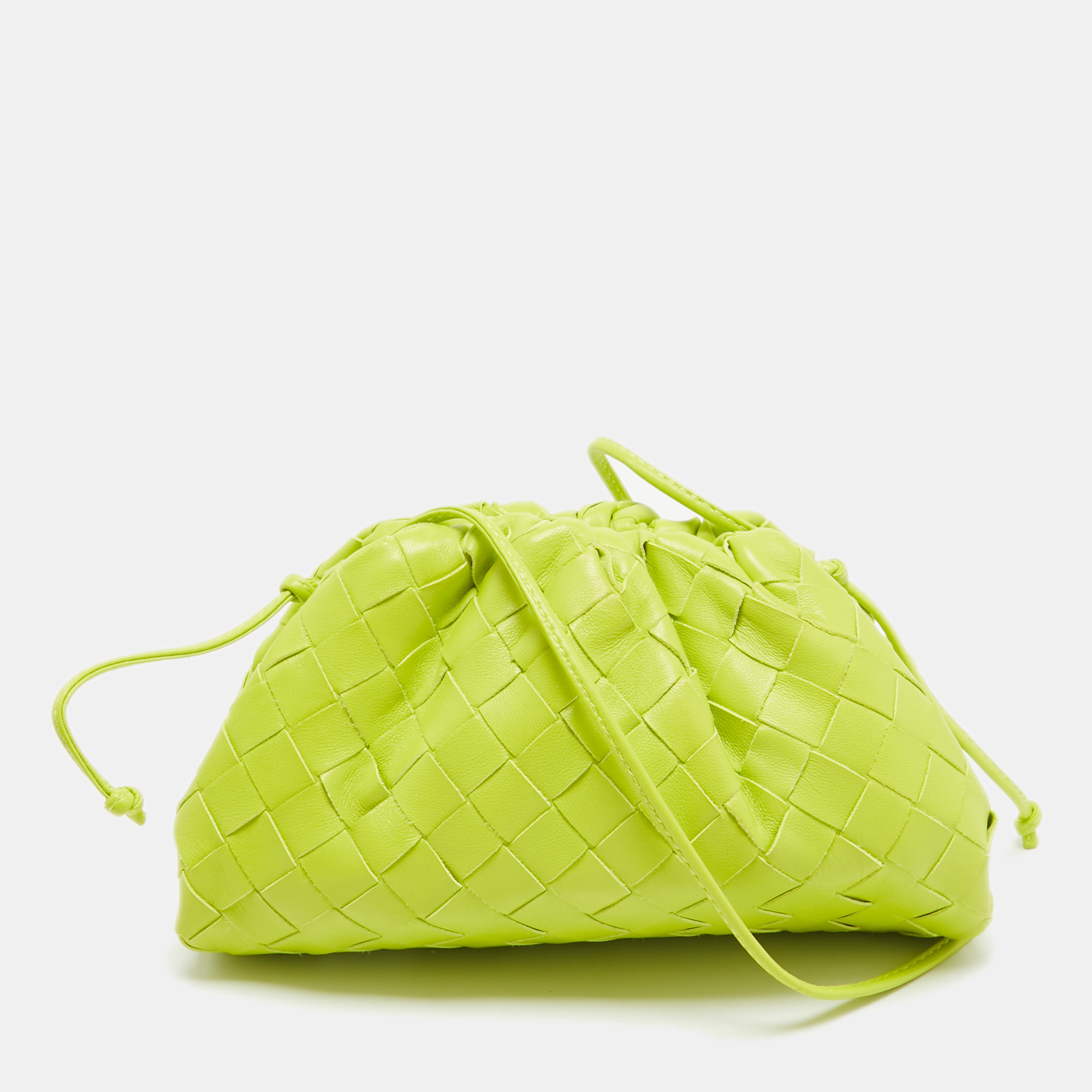 

Bottega Veneta Kiwi Intrecciato Leather Mini The Pouch Bag, Green