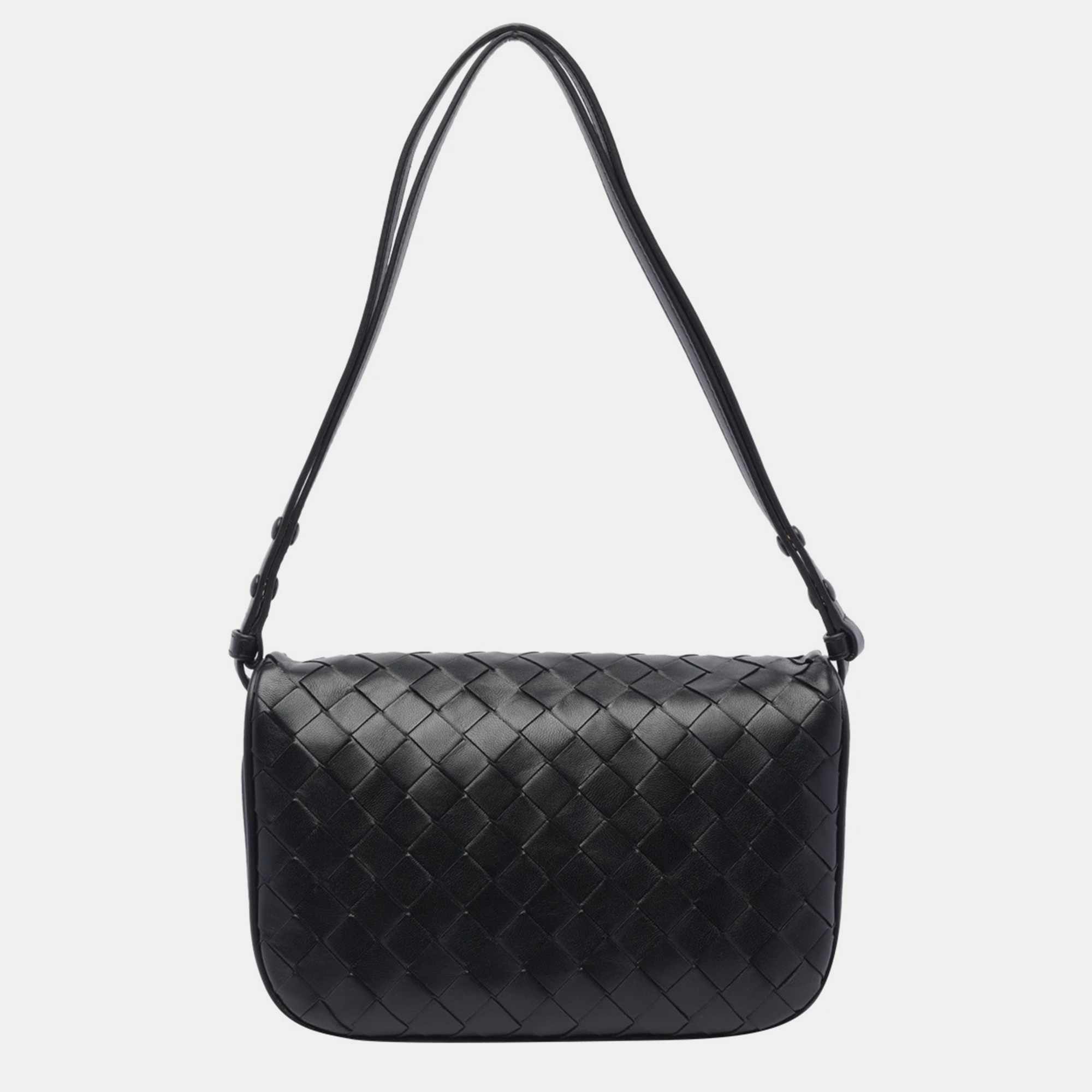 

Bottega Veneta Black Leather Intrecciato Pouch