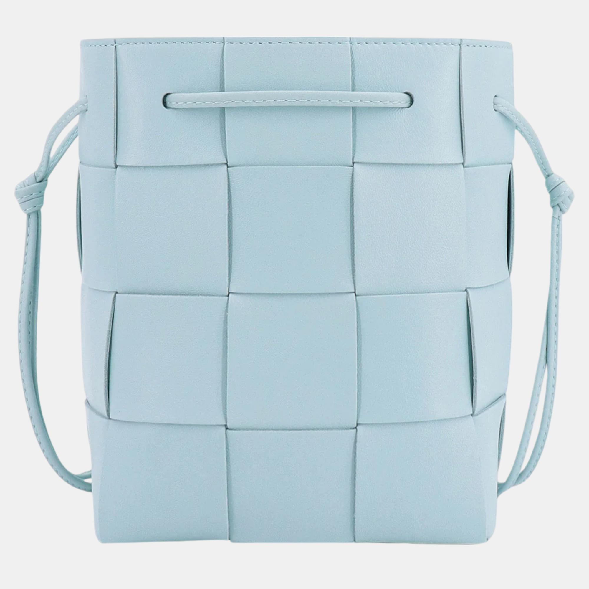 

Bottega Veneta Blue Cassette Mini Shoulder Bag