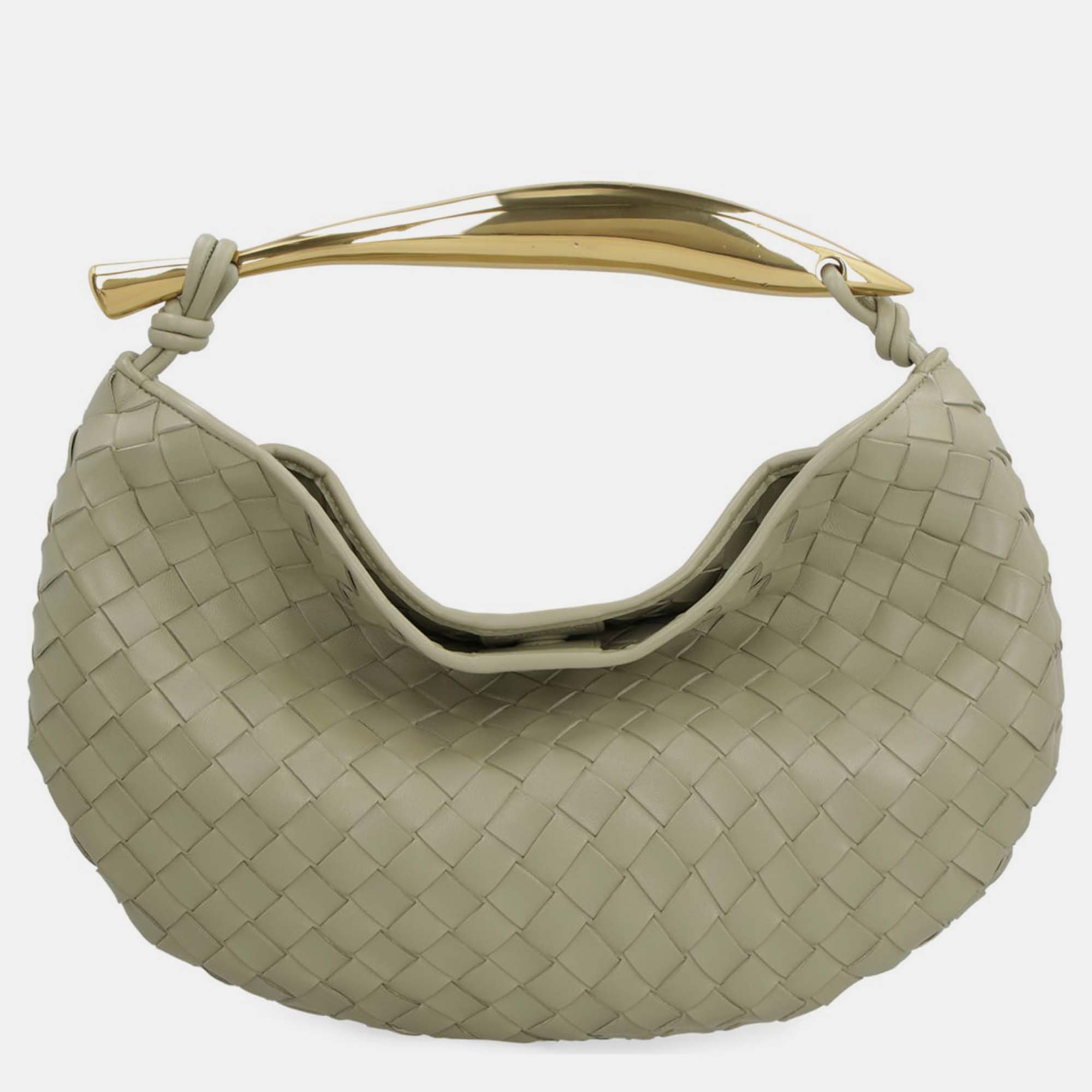 

Bottega Veneta Beige Intreciato Leather Sardine Bag