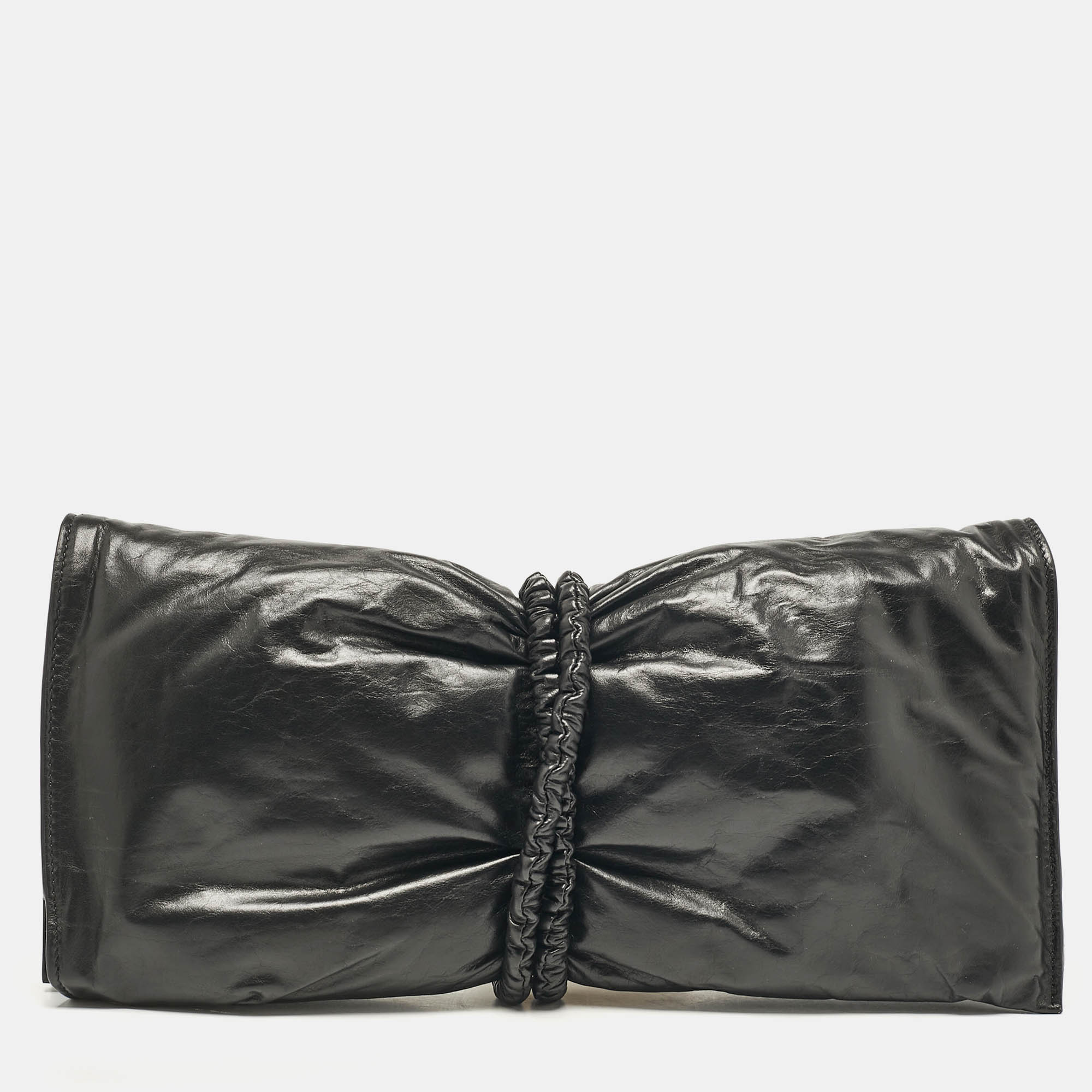 

Bottega Veneta Black Padded Leather Bifold Clutch