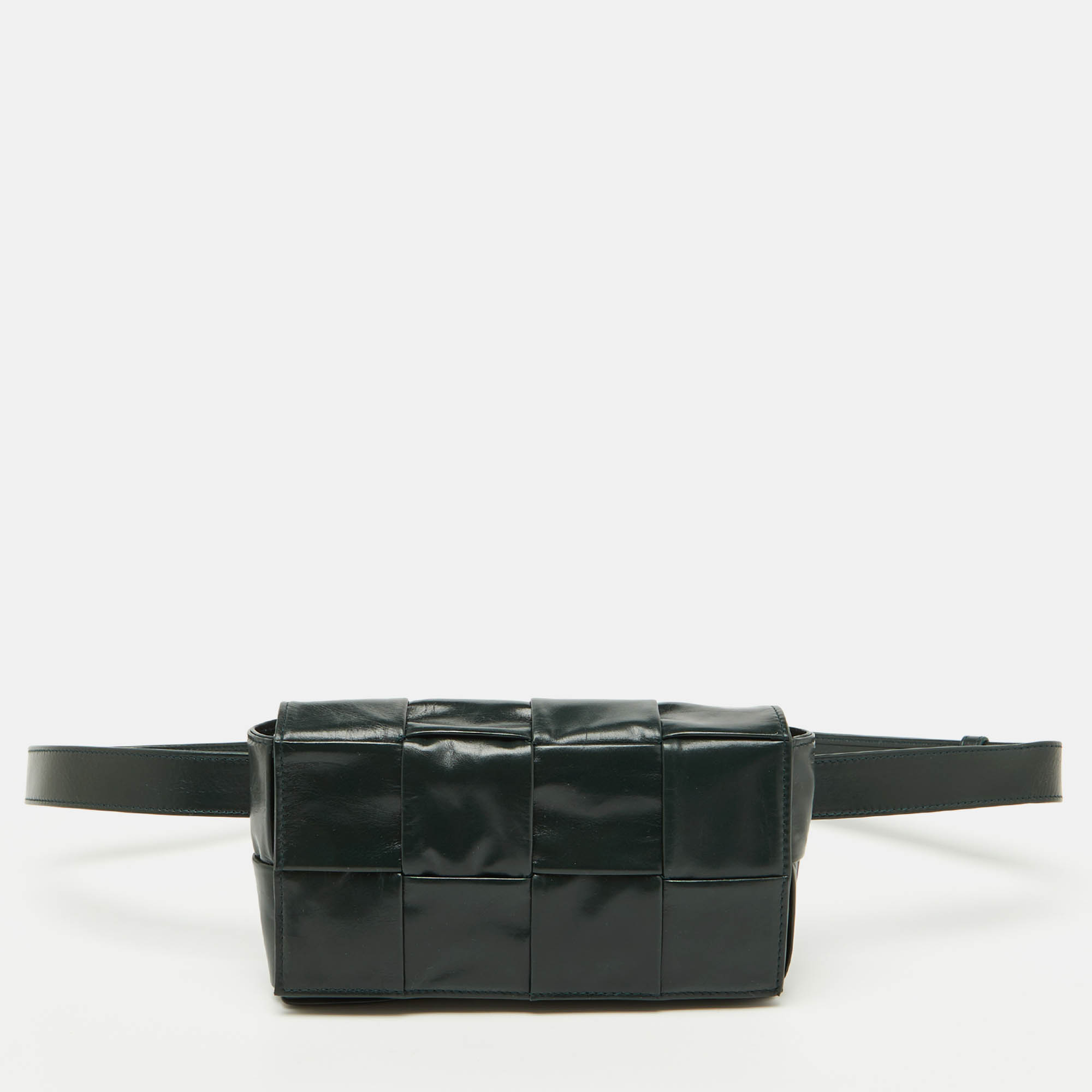 

Bottega Veneta Dark Green Leather Cassette Belt Bag