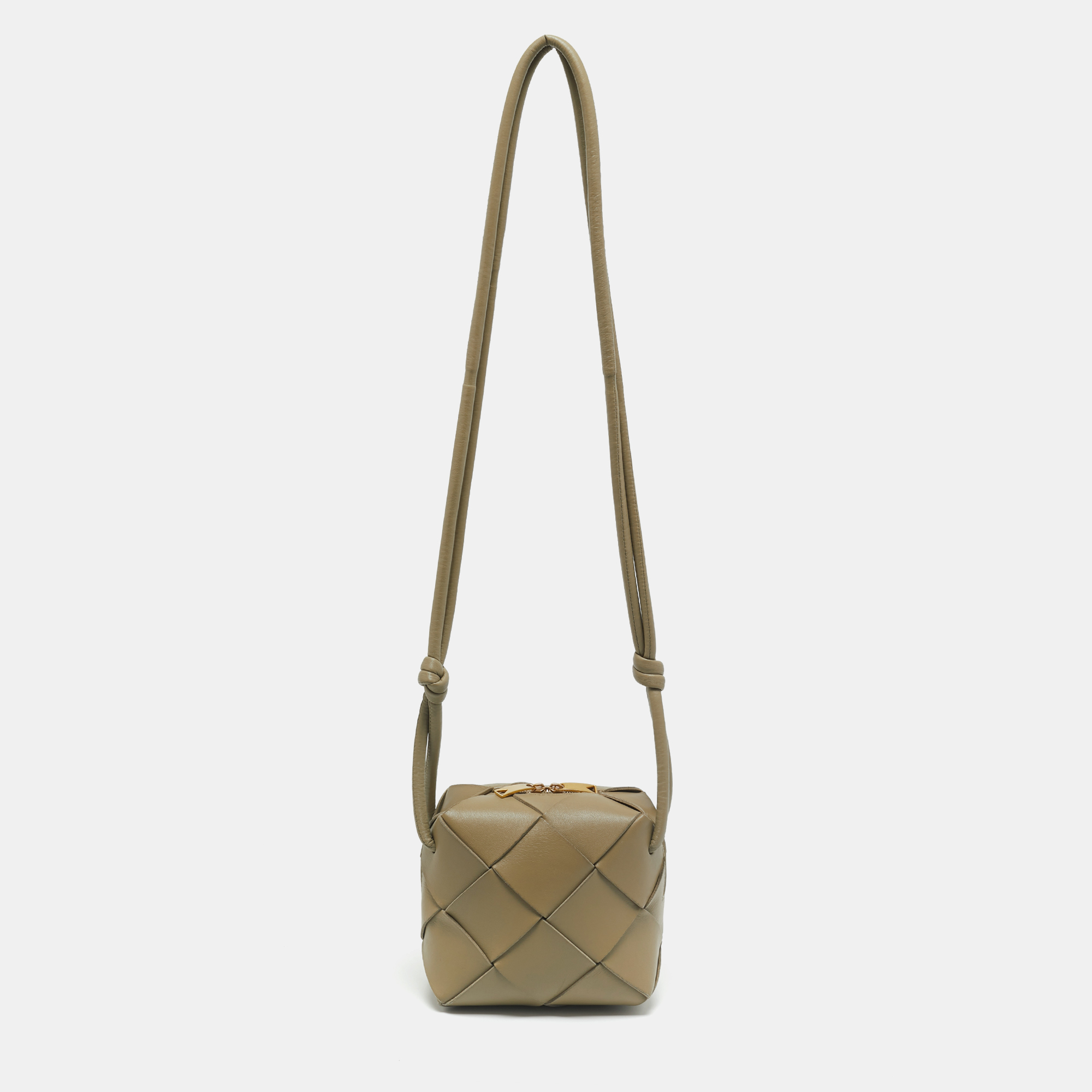 

Bottega Veneta Khaki Green Intrecciato Leather Mini Cassette Camera Bag