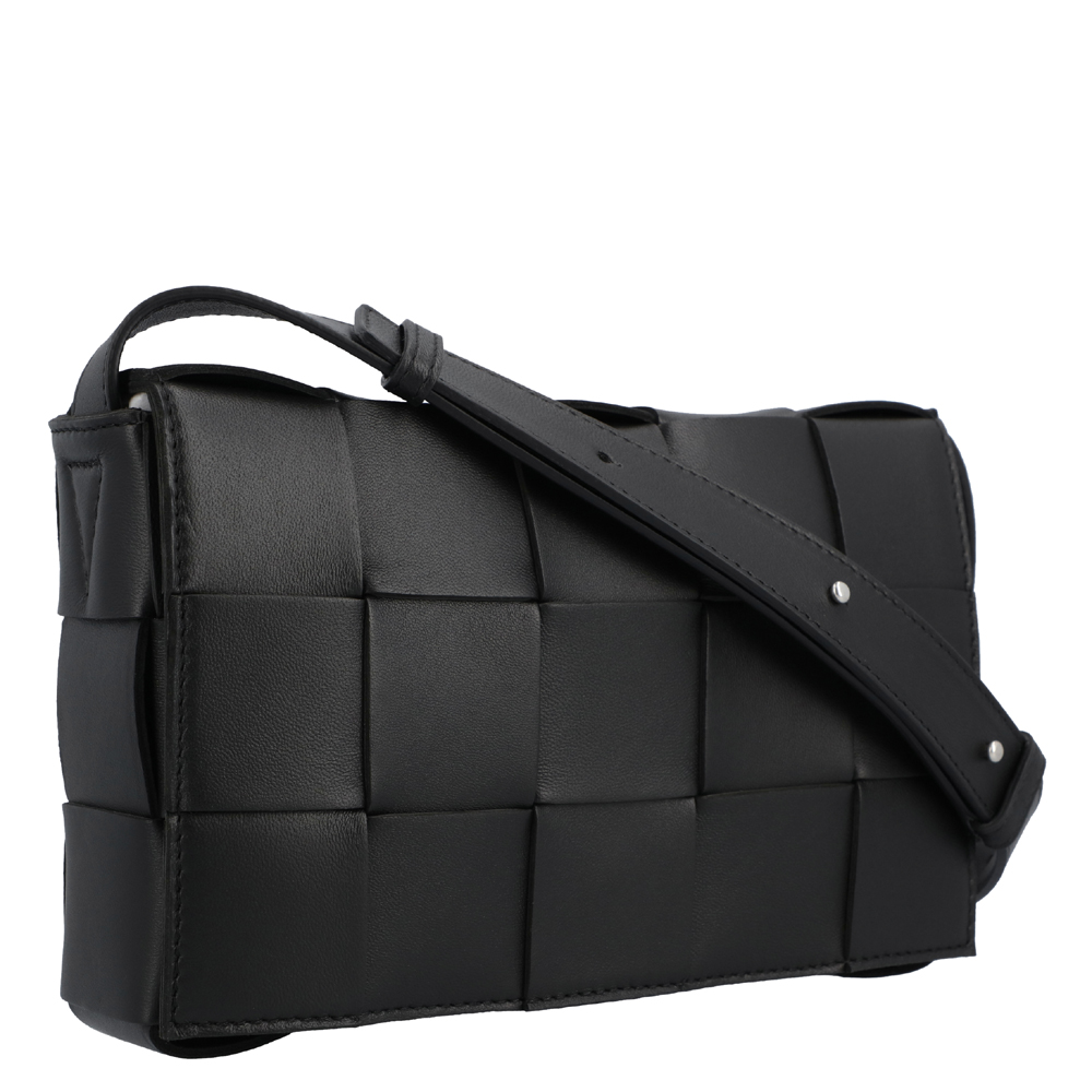 

Bottega Veneta Black Leather Cassette Shoulder Bag