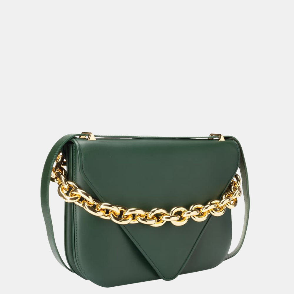 

Bottega Veneta Green Leather Mount Shoulder Bag