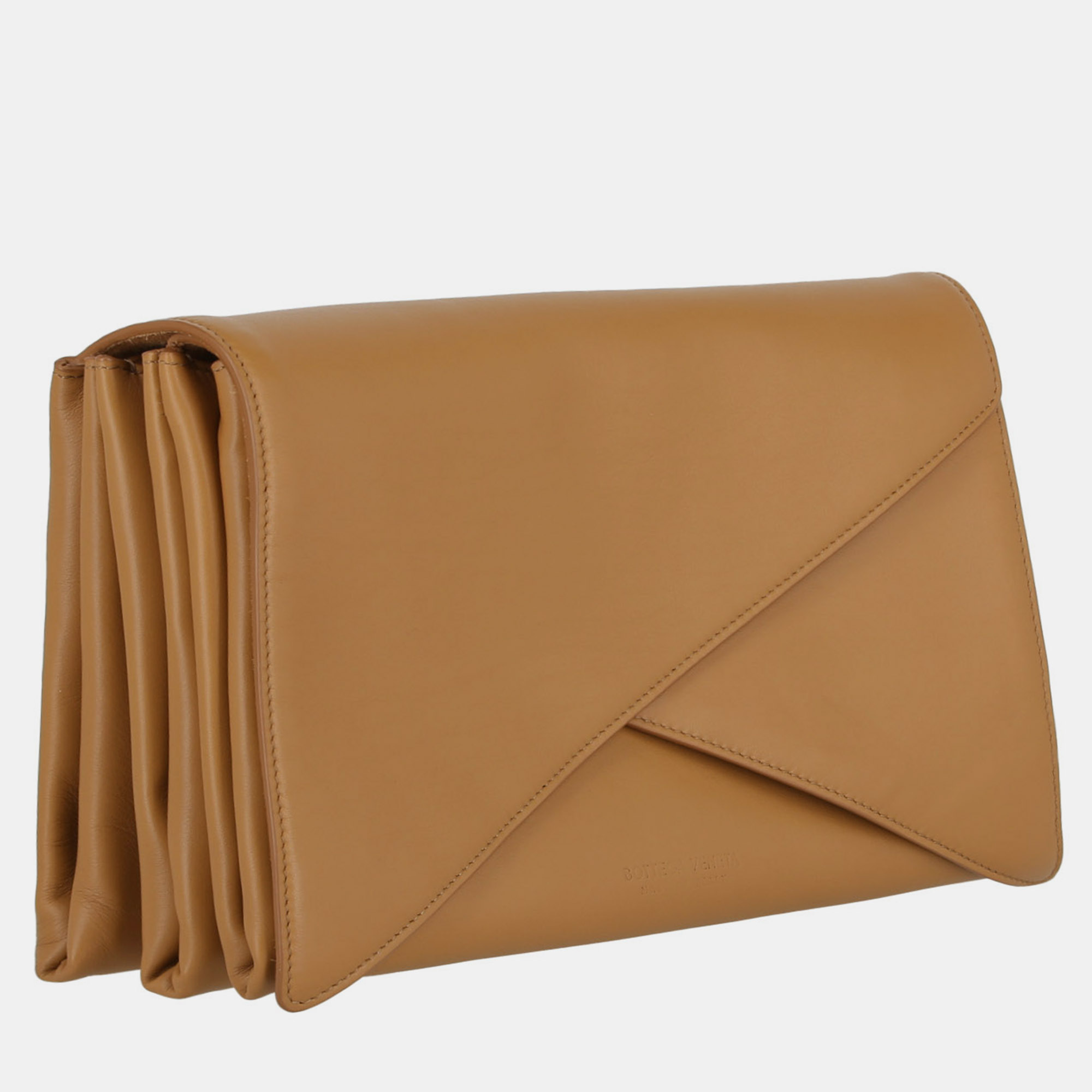 

Bottega Veneta Caramel Leather Clutch, Tan